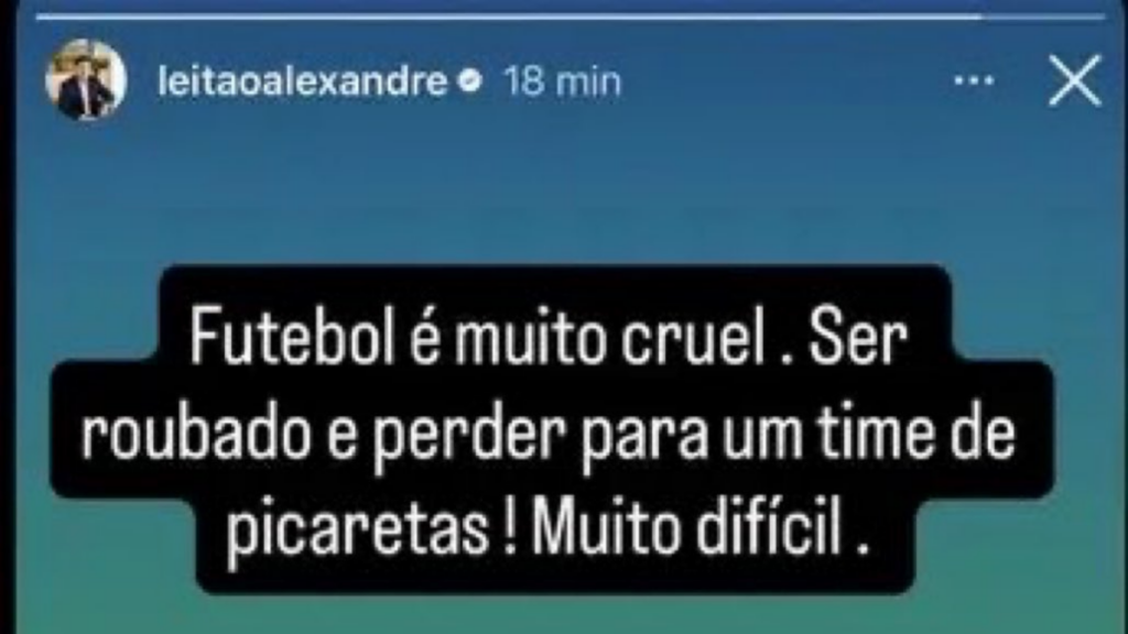 Alexandre Leitão, CEO do Grêmio, nas redes sociais