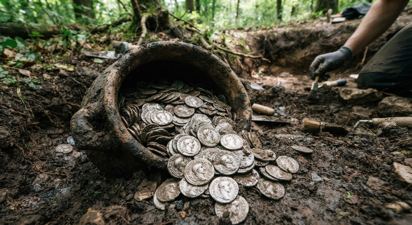 Tesouro romano de 2 mil anos é descoberto por arqueólogo amador na Alemanha