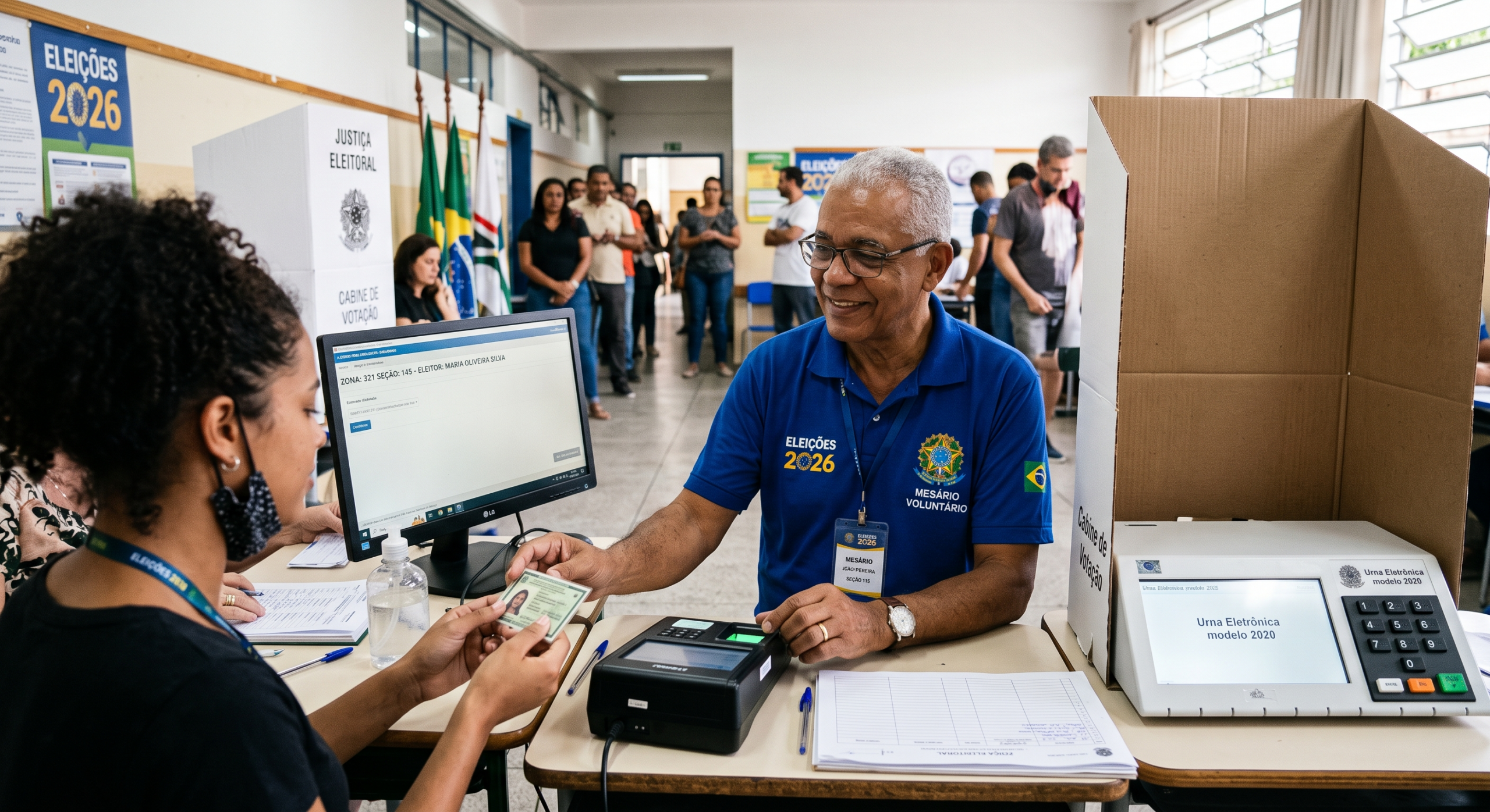 Mesários voluntários podem ter até 6 folgas no trabalho nas eleições