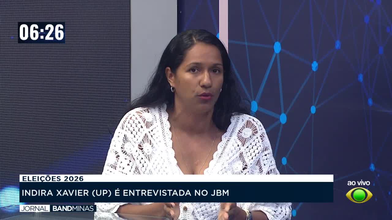 Indira Xavier apresenta propostas para Minas em sabatina da Band