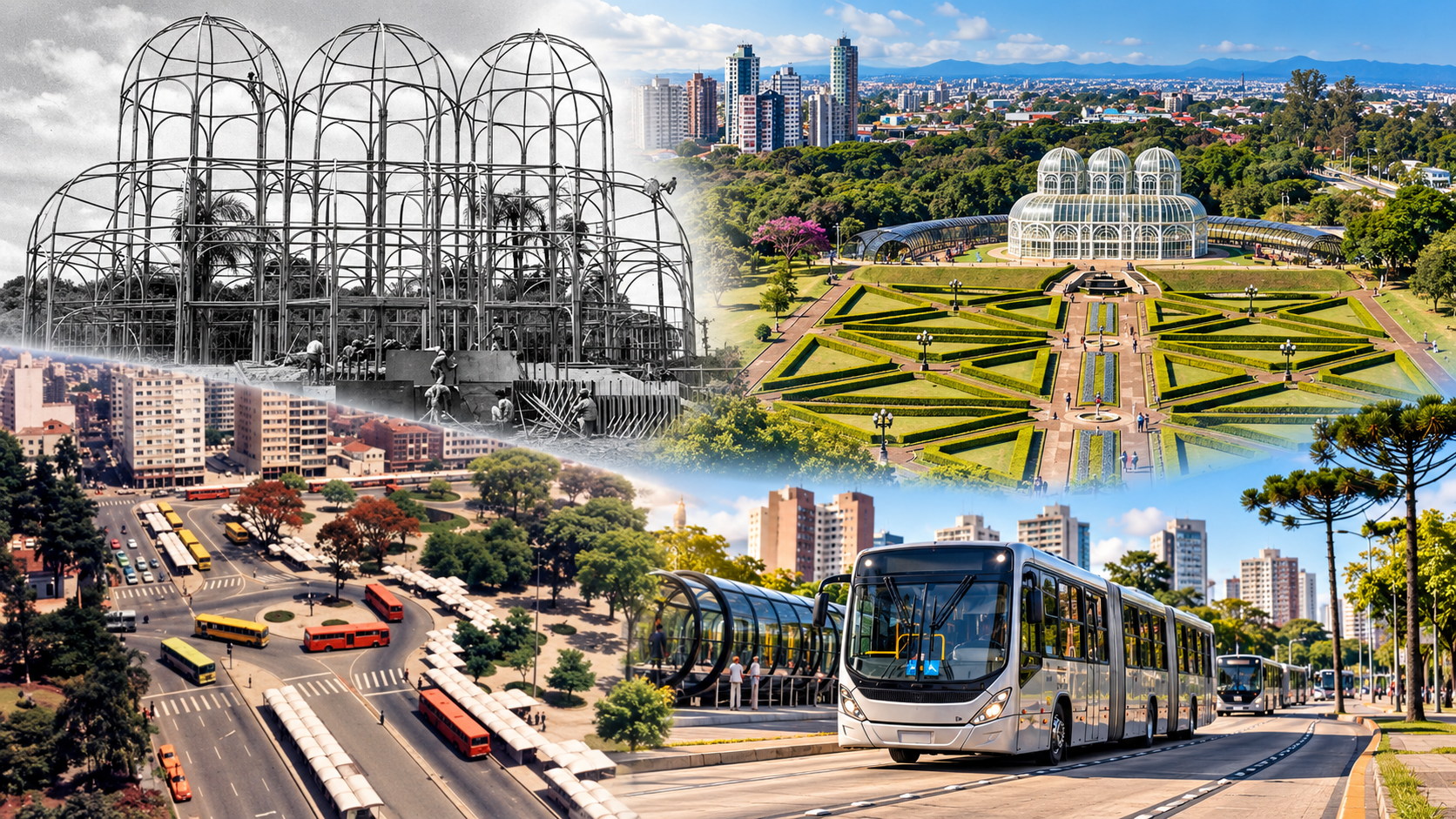 Curitiba mudou com planejamento urbano e transporte; veja a transformação