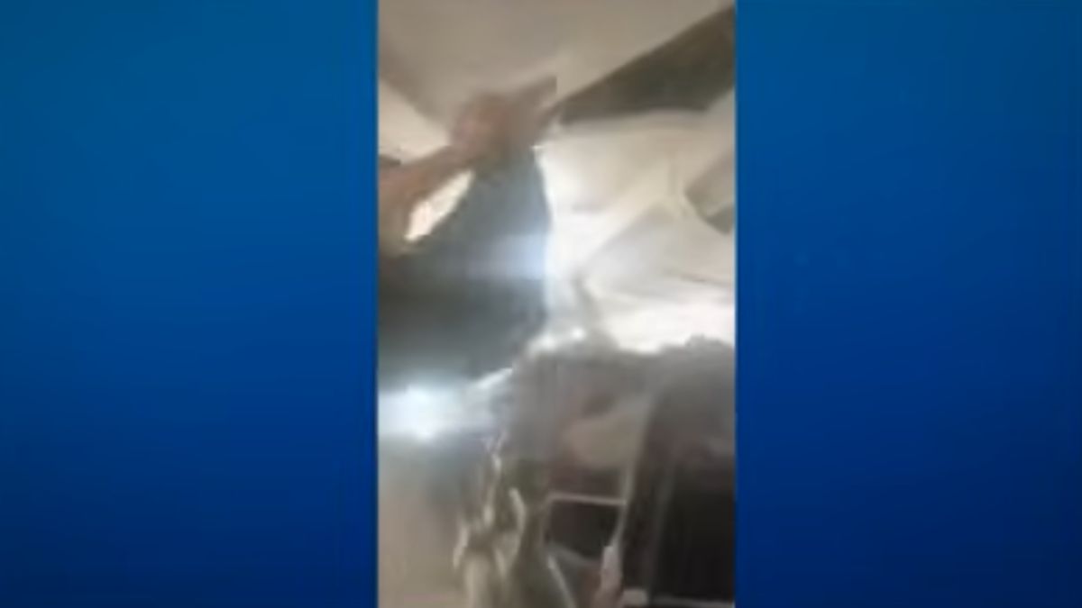 Teto de avião despenca após problemas na decolagem no Irã