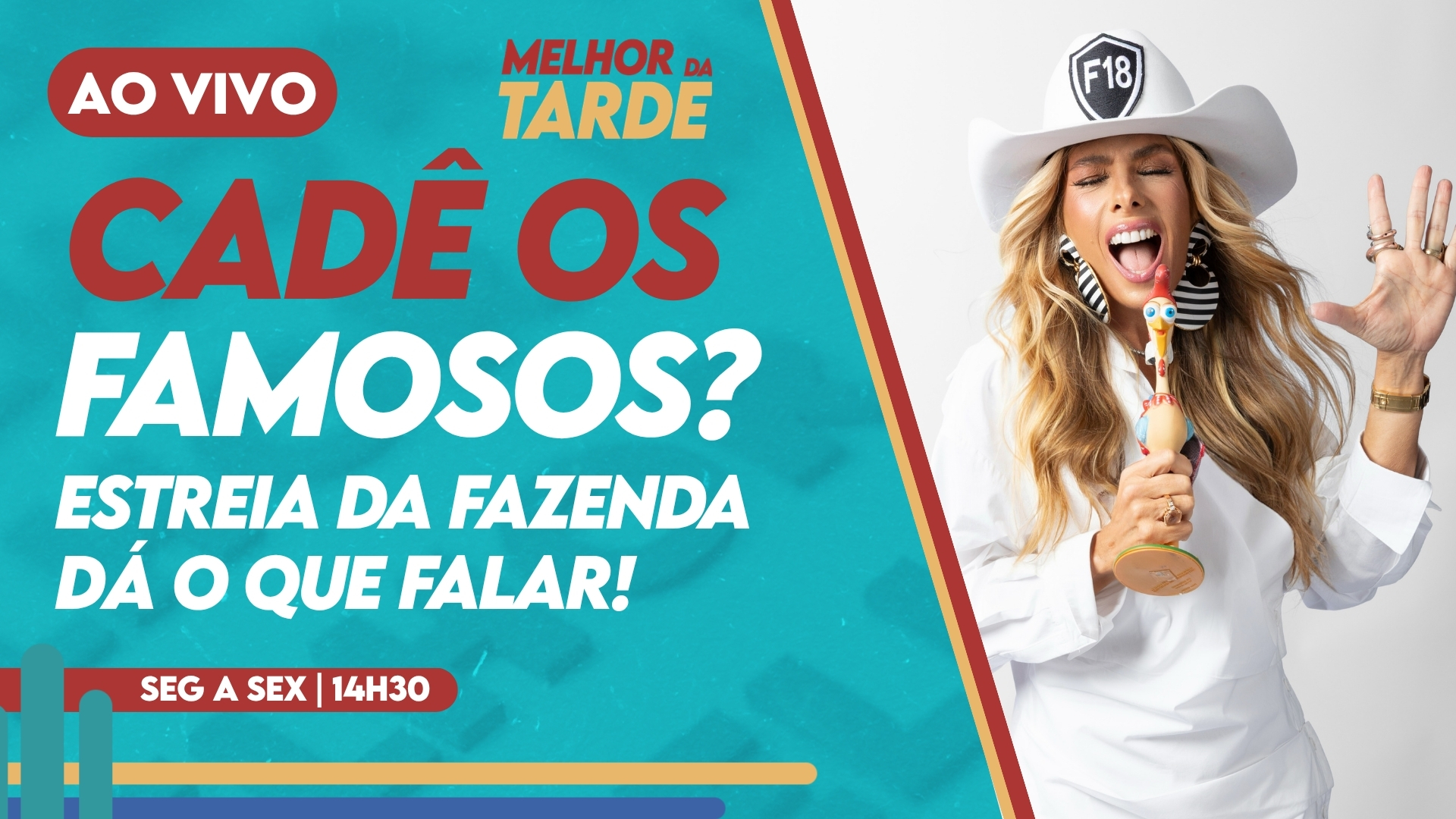 Ao vivo: Melhor da Tarde debate a falta de famosos em A Fazenda