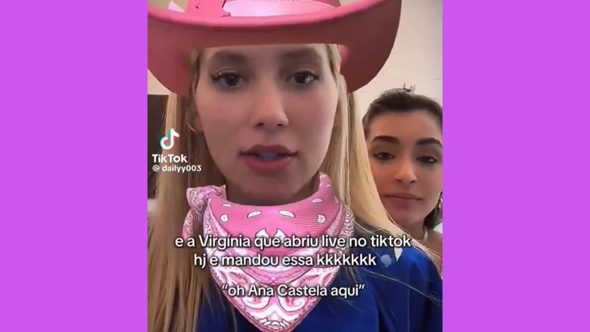 Virginia Fonseca usa filtro de 'boiadeira' em live e brinca: 'Ana Castela?'