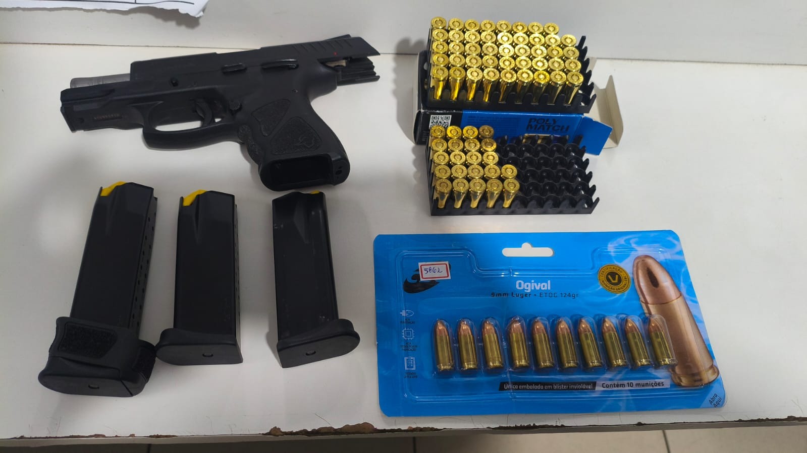 BAEP apreende pistola e 76 munições após denúncia de ameaça