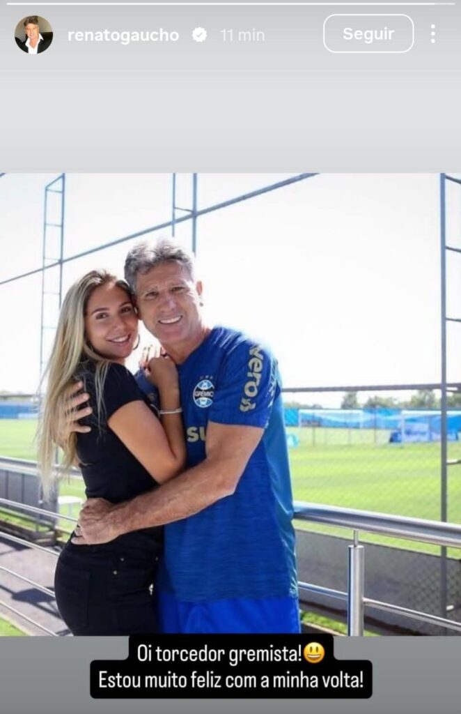 Renato Gaúcho anuncia retorno ao Grêmio
