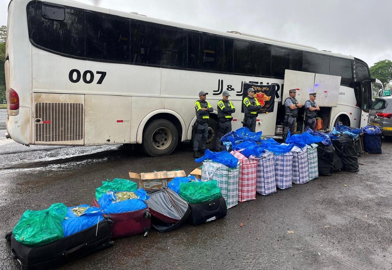 Policiamento Rodoviário apreende 746 quilos de folhas de coca