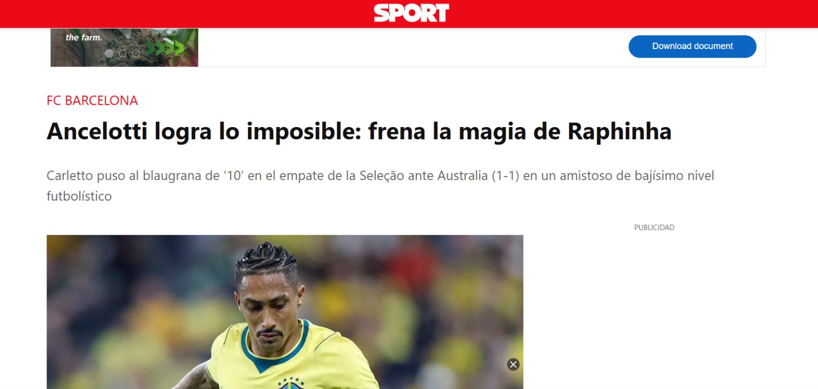 Austrália x Brasil: imprensa internacional critica Ancelotti e Hugo Souza