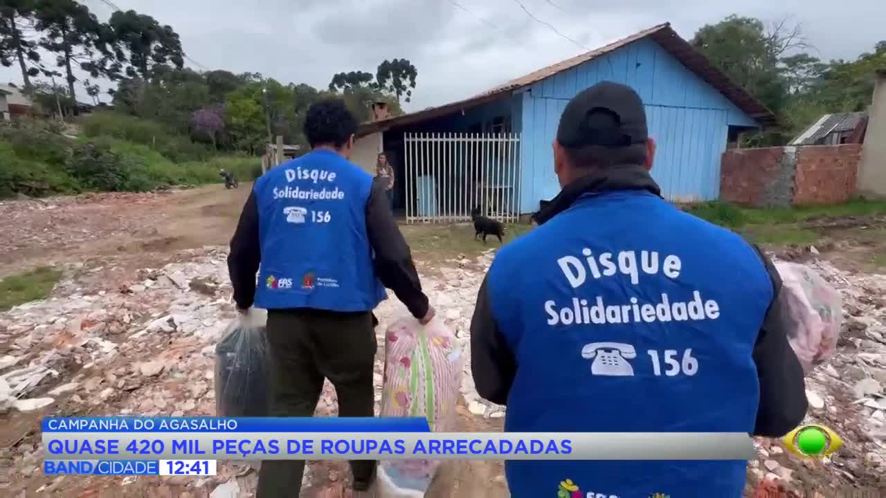 Curitiba encerra campanha do agasalho com recorde de doações