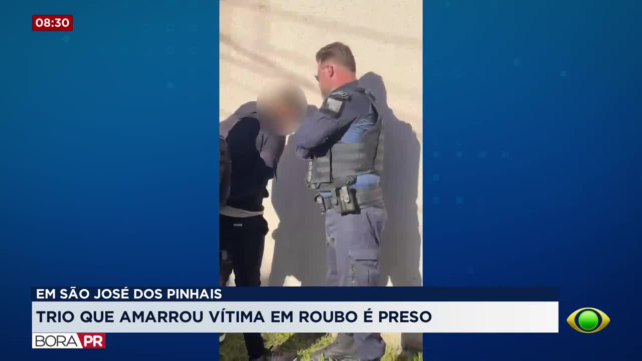Trio é preso após roubar casa no Jardim Social, em Curitiba