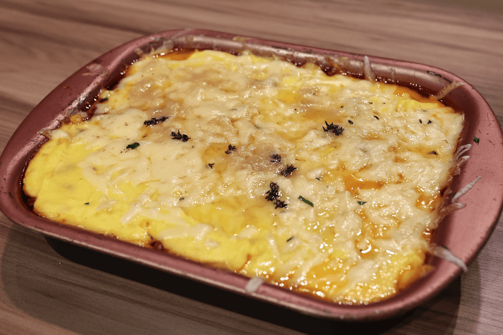 Receita de escondidinho de carne com batata-baroa, feita pela Ida no 2º episódio do MasterChef+ (Reprodução: MasterChef +/Band)