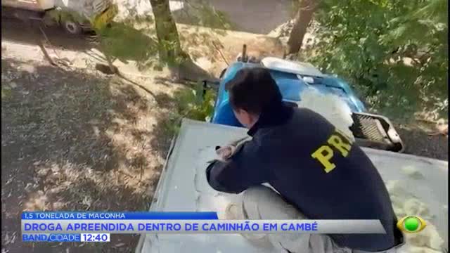 PRF apreende 1,5 tonelada de maconha em caminhão no Paraná
