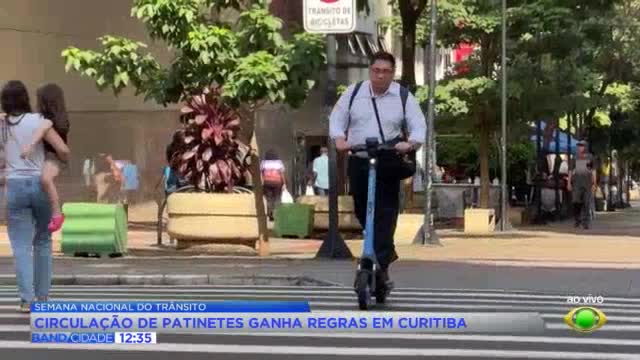 Semana do Trânsito destaca regras para patinetes em Curitiba