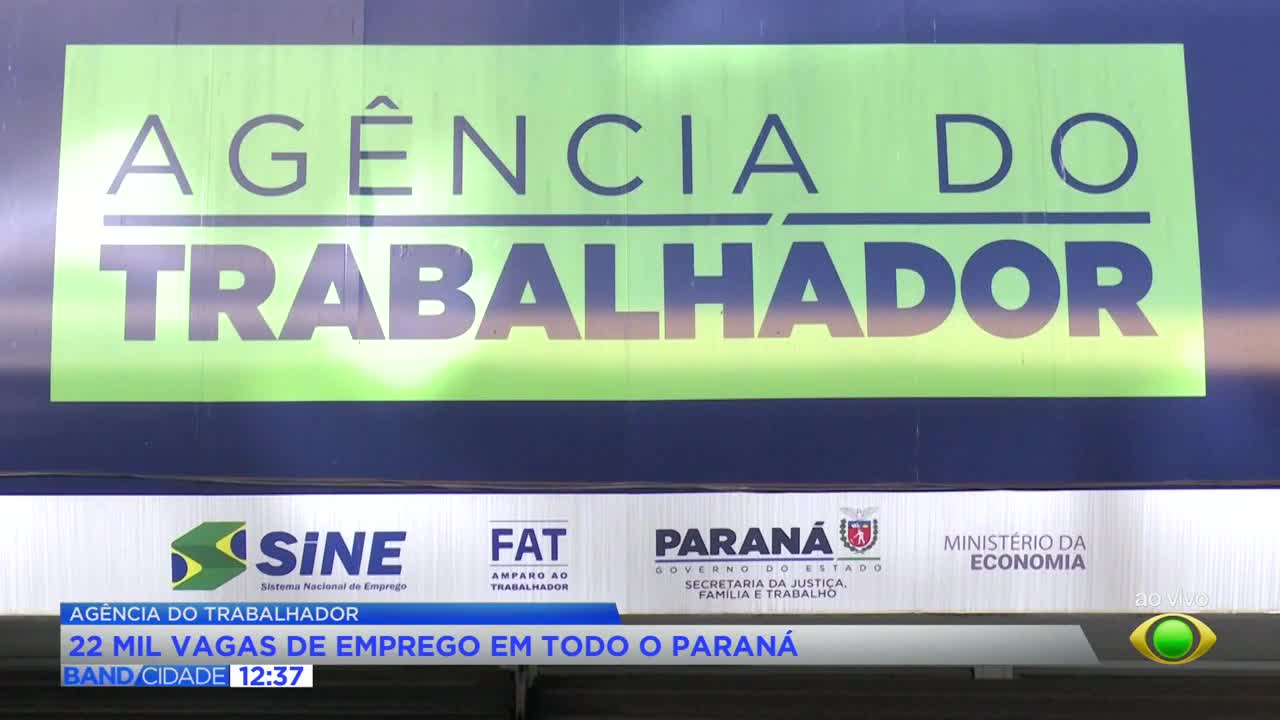 Paraná abre 22 mil vagas nas Agências do Trabalhador