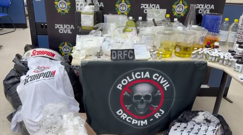 Polícia Civil prende duas pessoas em fábrica clandestina de anabolizantes