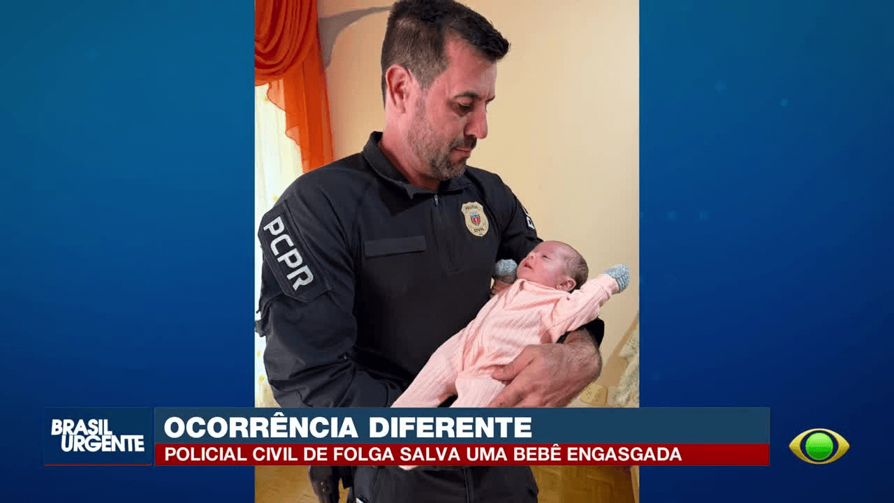 Policial de folga salva bebê engasgada em Dois Vizinhos