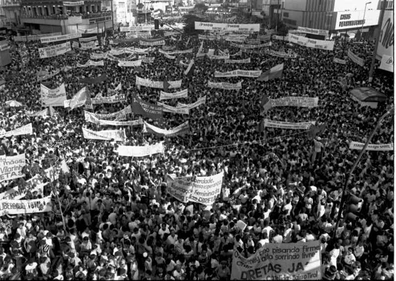 Manifestação do movimento Diretas Já, em 1984