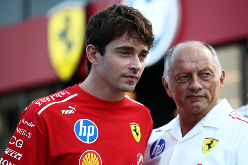 Leclerc e Vasseur no GP da Itália