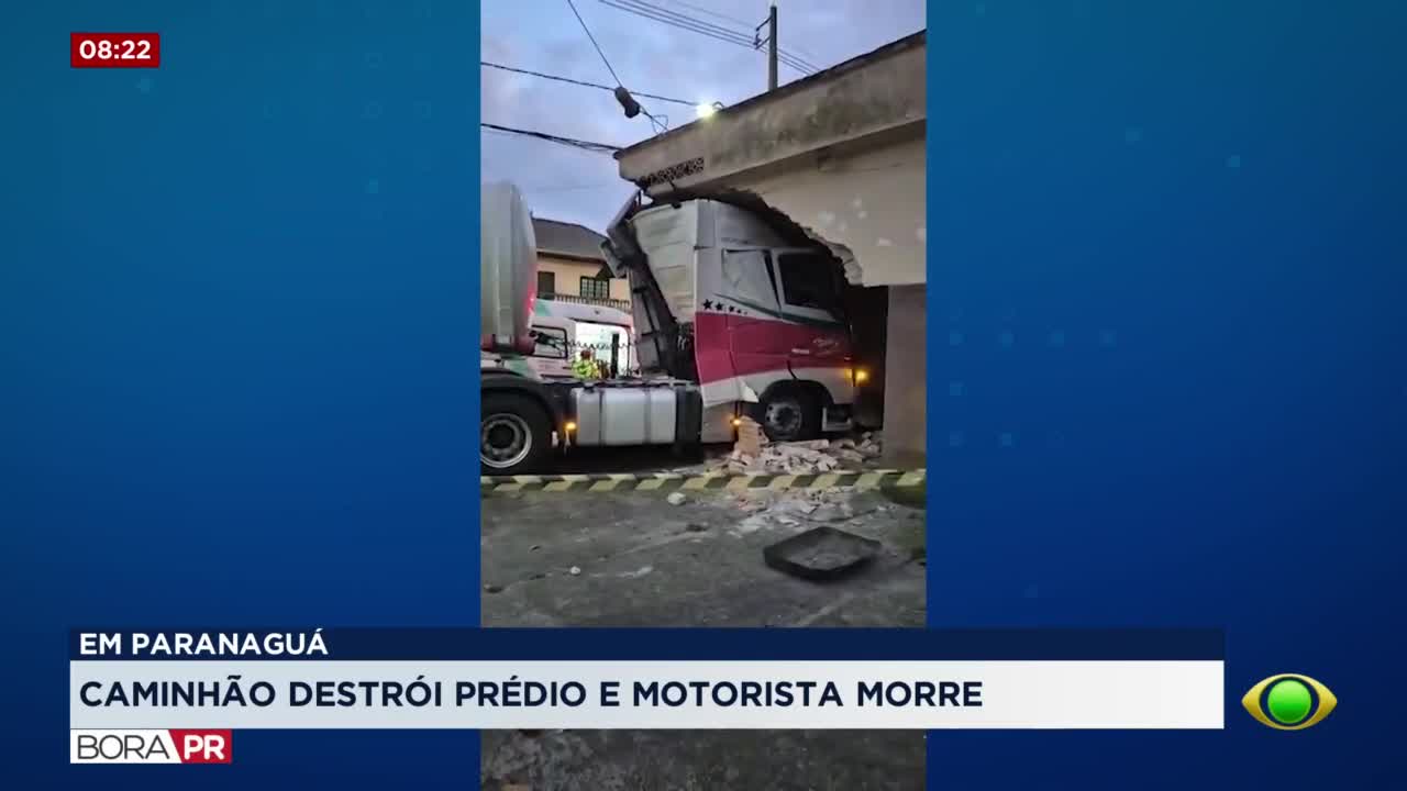 Motorista morre após caminhão-tanque atingir comércio em Paranaguá