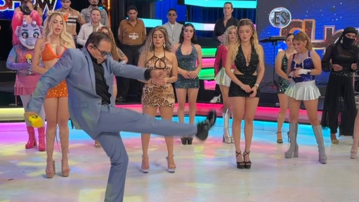 Apresentador chuta drone ao vivo e atinge modelo no rosto em programa; veja