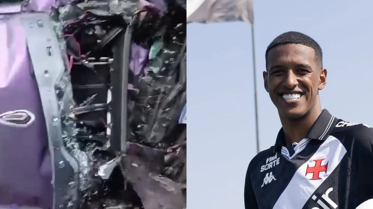 Robert Renan, do Vasco, passa bem após acidente de carro em Jacarepaguá