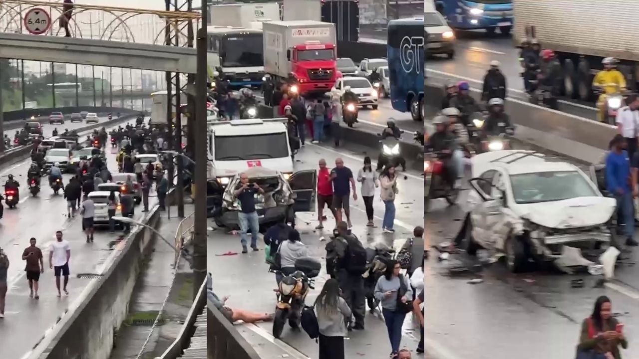 Grave acidente na Dutra foi provocado após motorista de ônibus infartar