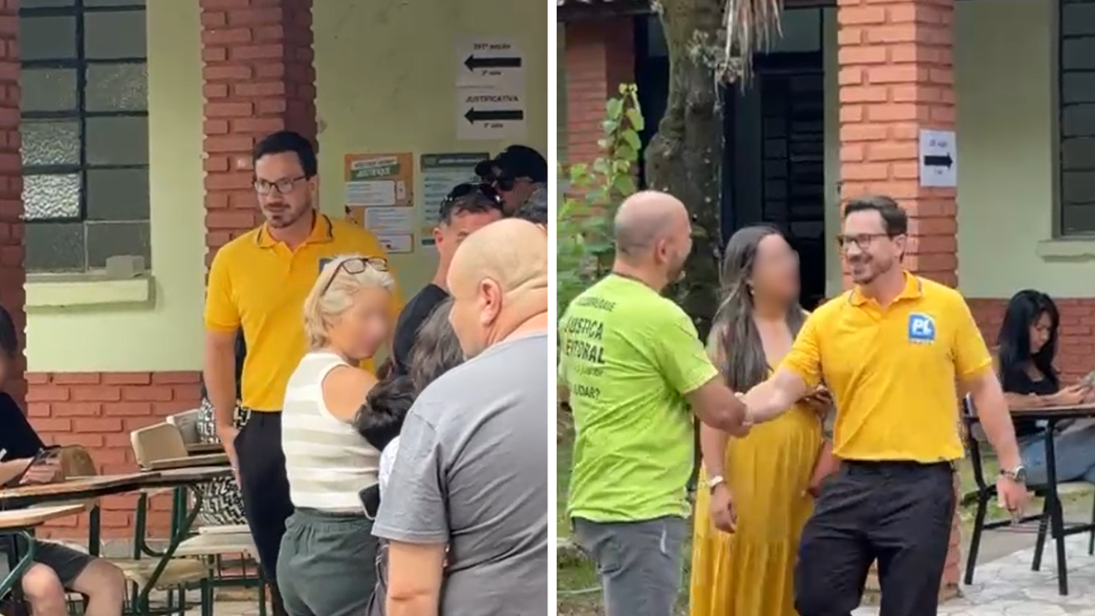 Prefeito de Jacareí, Celso Florêncio vota na Etec Cônego José Bento; veja