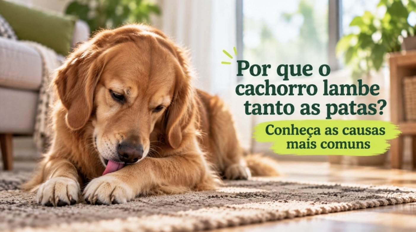Por que o cachorro lambe tanto as patas? Conheça as causas mais comuns