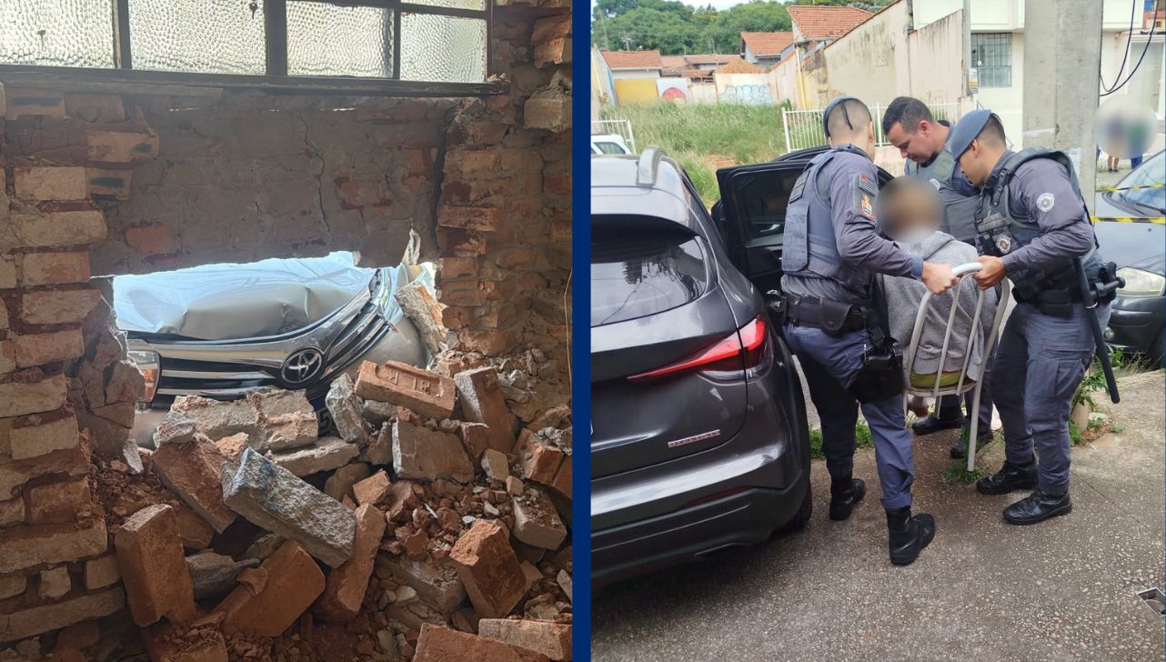 Carro invade casa após colisão e imóvel é interditado em Jundiaí