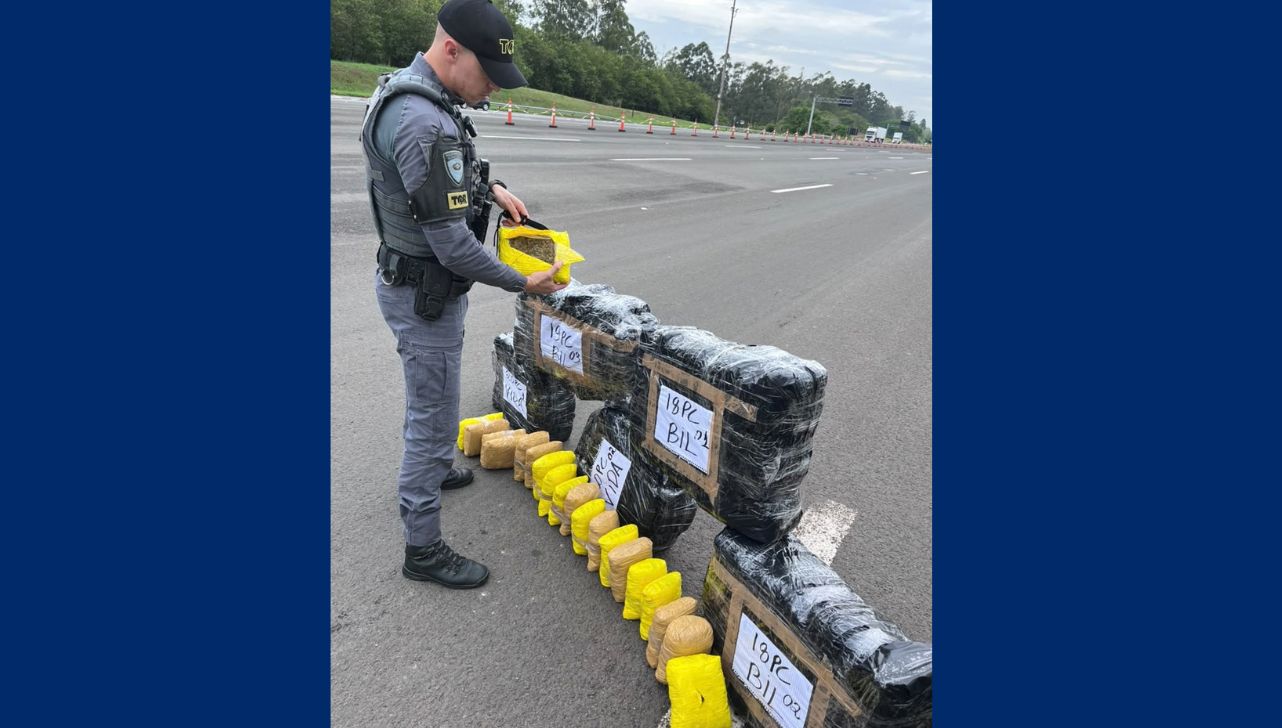 Polícia apreende 87 quilos de skunk em Porangaba