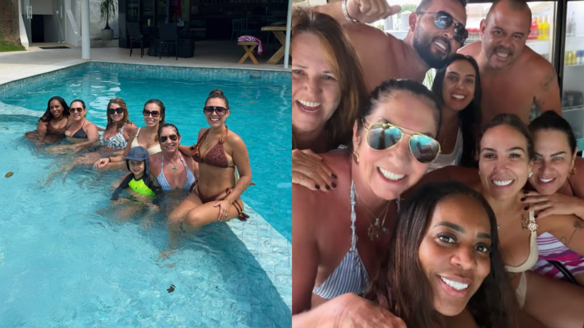 Mães de Virginia e Vini Jr. curtem dia de piscina em meio a rumores de término