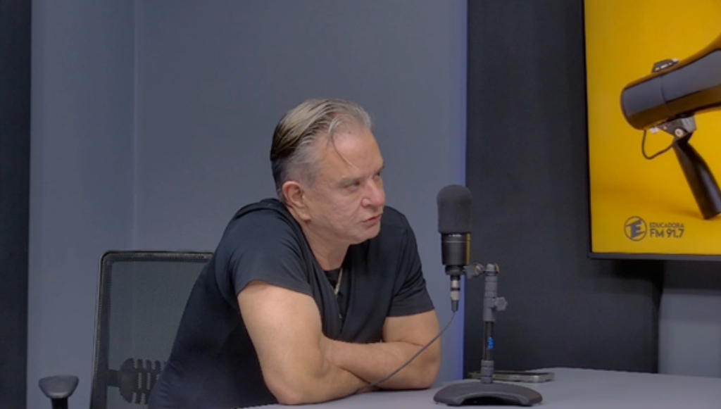 Marcos Aurélio, fundador da Toca da Traíra, durante entrevista ao Papo Educadora