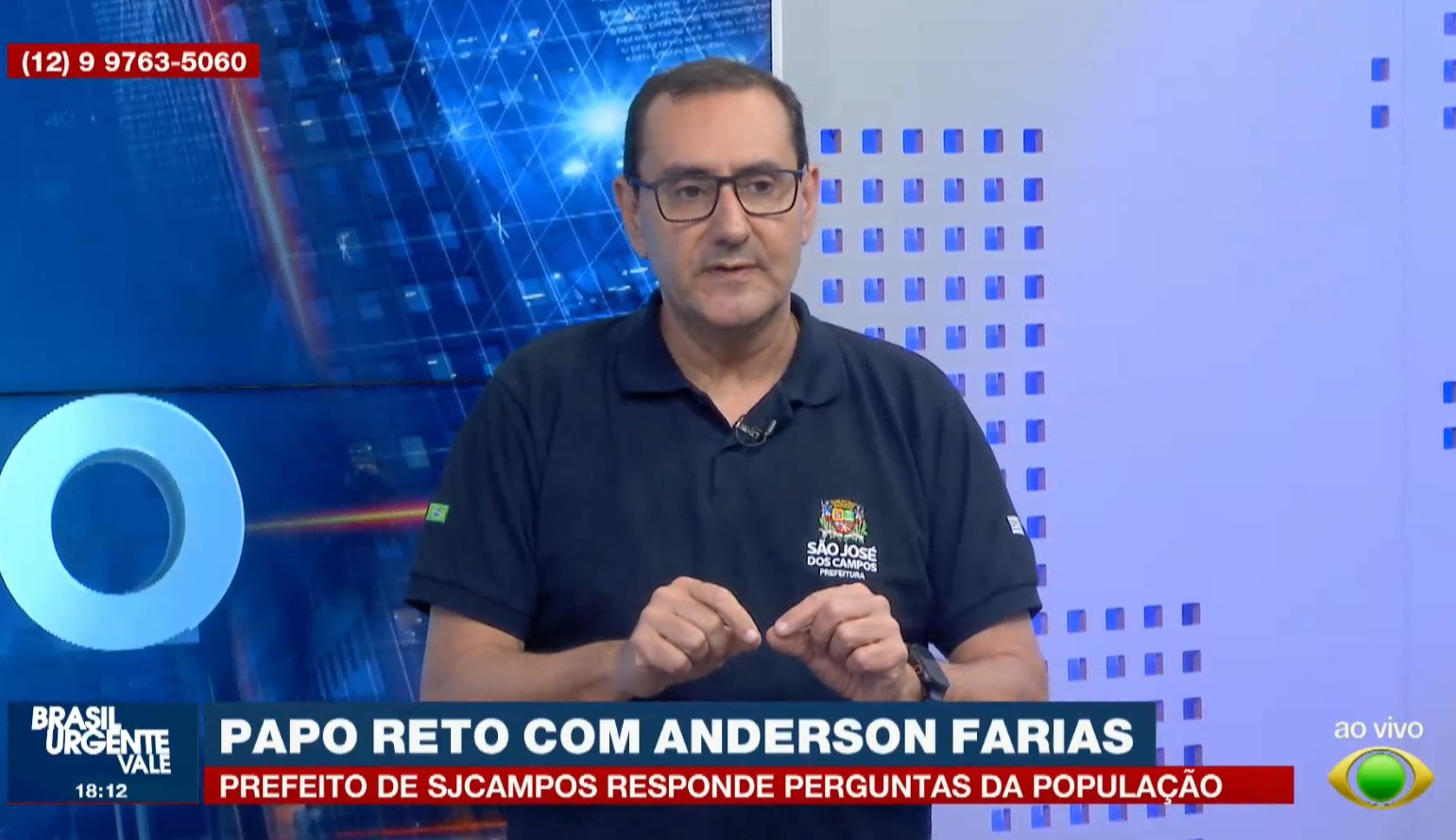 Papo Reto com Prefeito Anderson Farias de São José dos Campos