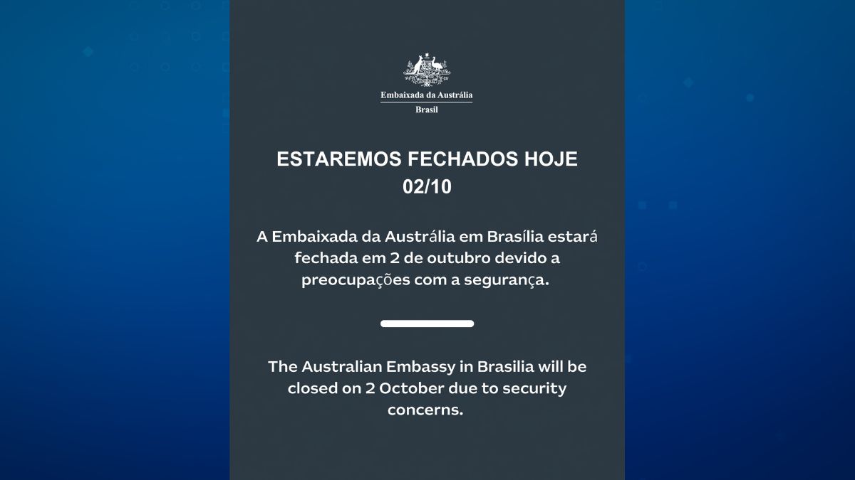 Austrália cita terrorismo em alerta sobre fechamento de embaixada no Brasil