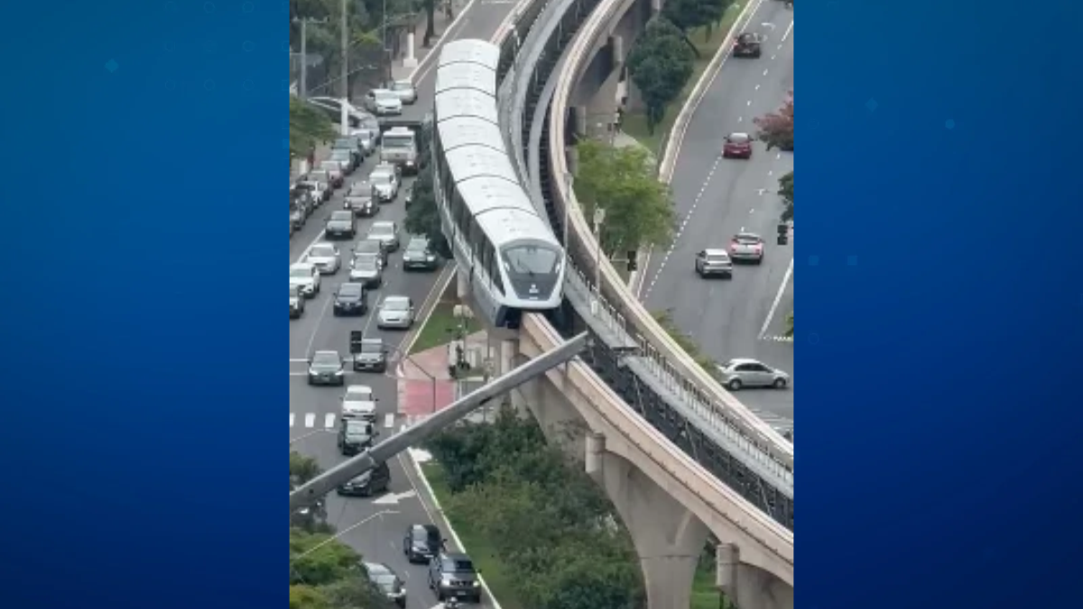 SP: Trecho da Linha 15-Prata é interrompido após acidente com guindaste