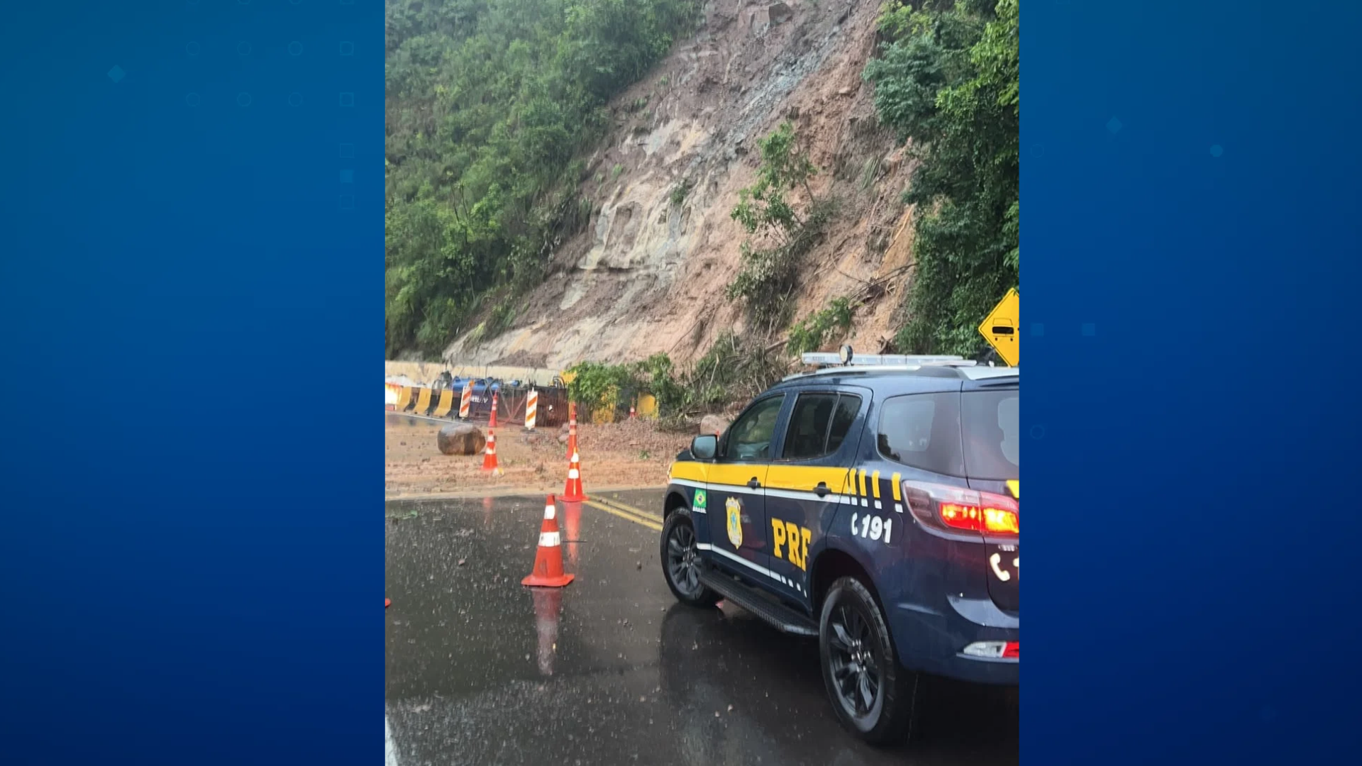 BR-277 é liberada após deslizamento na Serra da Esperança, em Guarapuava