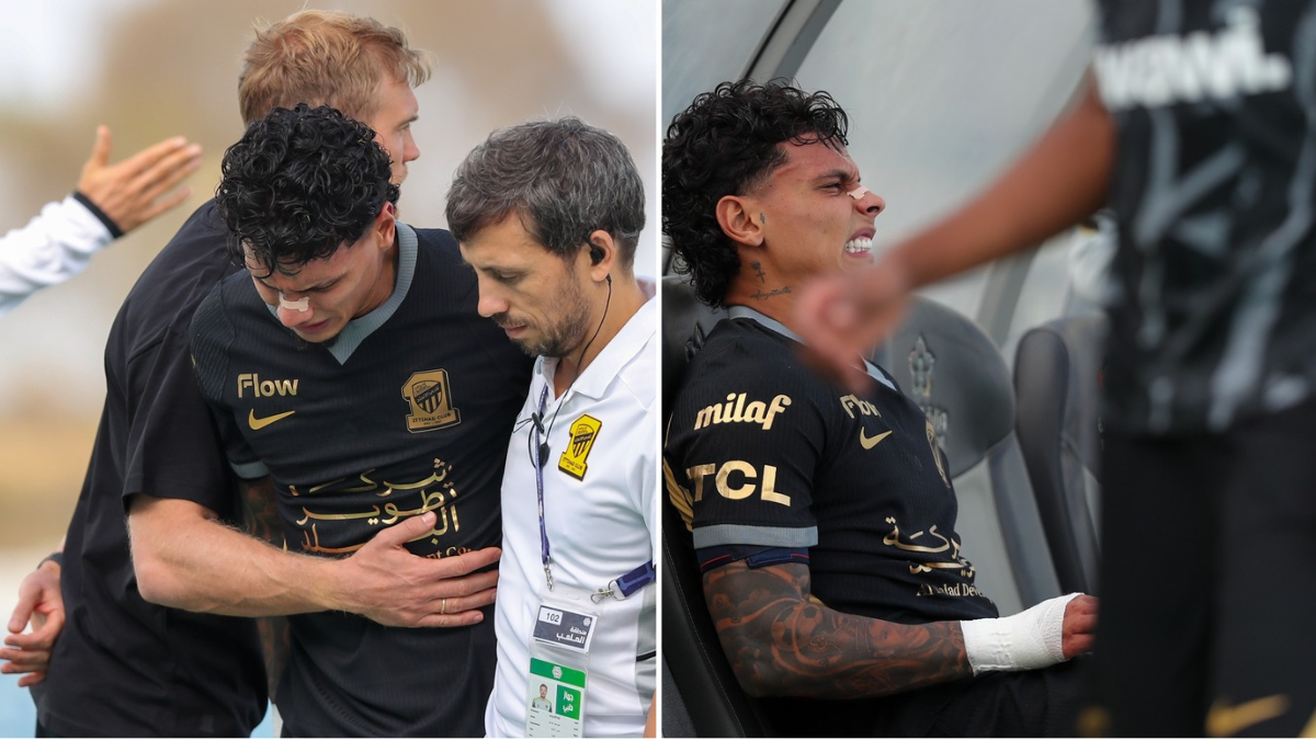 Volante ex-Palmeiras sofre lesão e sai de muletas no Campeonato Saudita