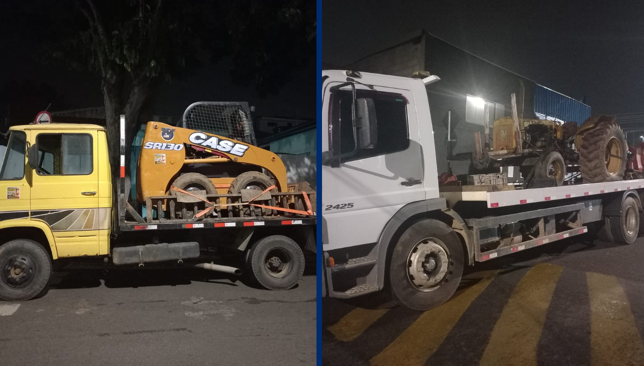PM recupera tratores furtados e detém quatro homens em Nazaré Paulista