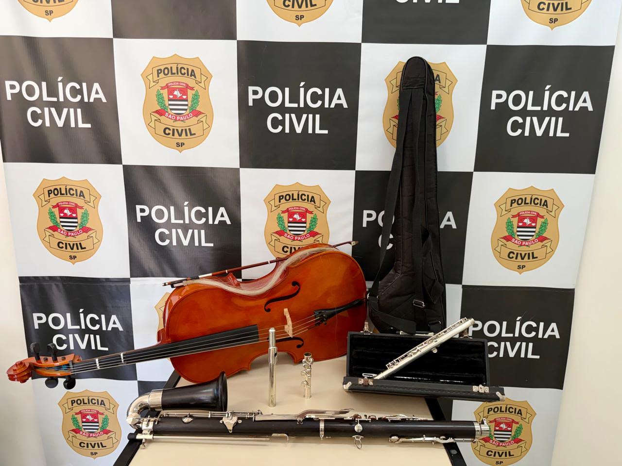 Polícia Civil recupera instrumentos musicais furtados em Araçoiaba da Serra