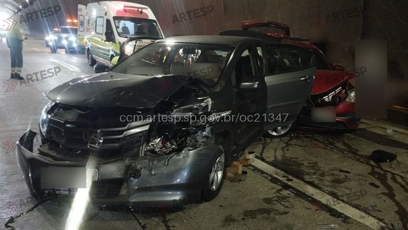 Engavetamento na Carvalho Pinto nesta segunda-feira (12). ARTESP.