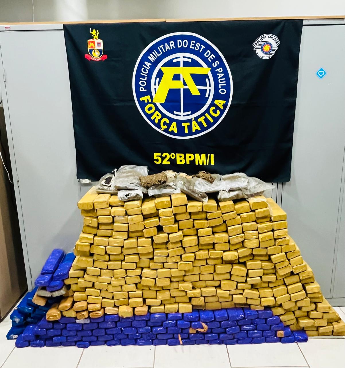 Polícia apreende mais de 300 quilos de maconha em imóvel em Mirassol