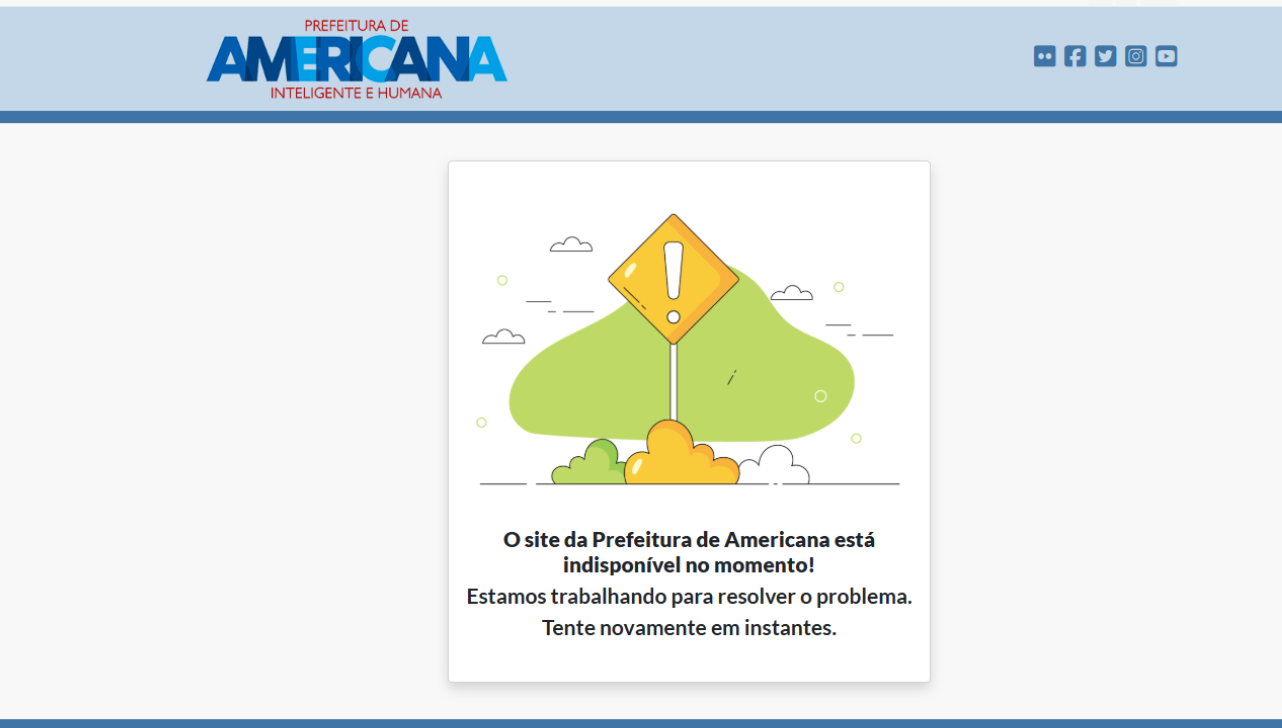 Americana tira portal e serviços do ar após alerta global no PHP