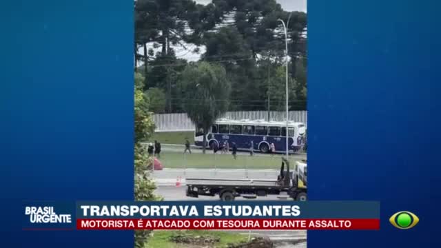 Motorista de ônibus é esfaqueado com tesoura durante assalto em SJP