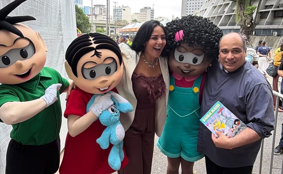 Turma da Mônica e autoridades participam dos 95 anos do Cristo Redentor
