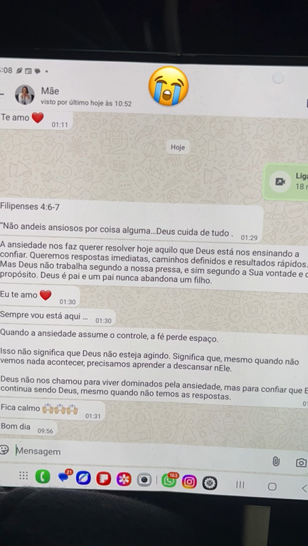 Oruam compartilha últimas mensagens trocadas com a mãe(Reprodução/Instagram @oruam)