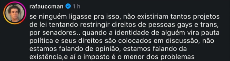Rafa Uccman comenta sobre suposto story de Gabriela Versiani (Reprodução/Instagram)