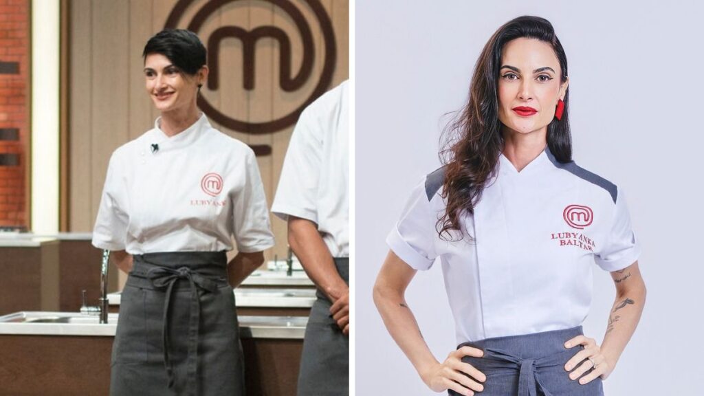 Lubyanka Baltar na 2ª temporada do MasterChef Profissionais (à esquerda) e hoje (à direita)