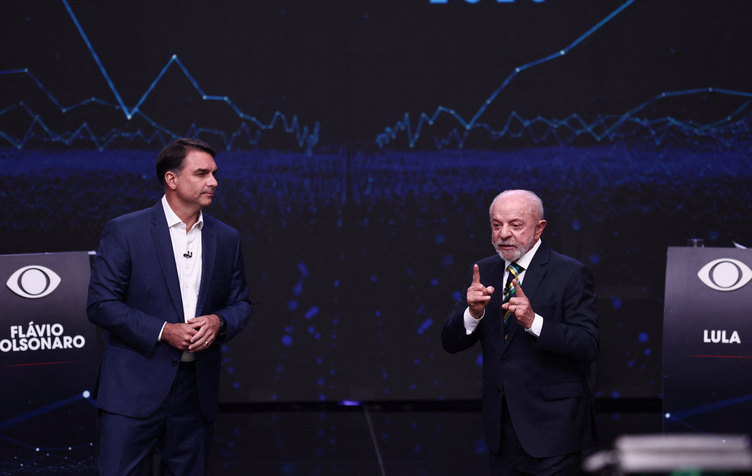 BTG/Nexus: Flávio tem 46,5% e empata tecnicamente com Lula, que soma 45,9%