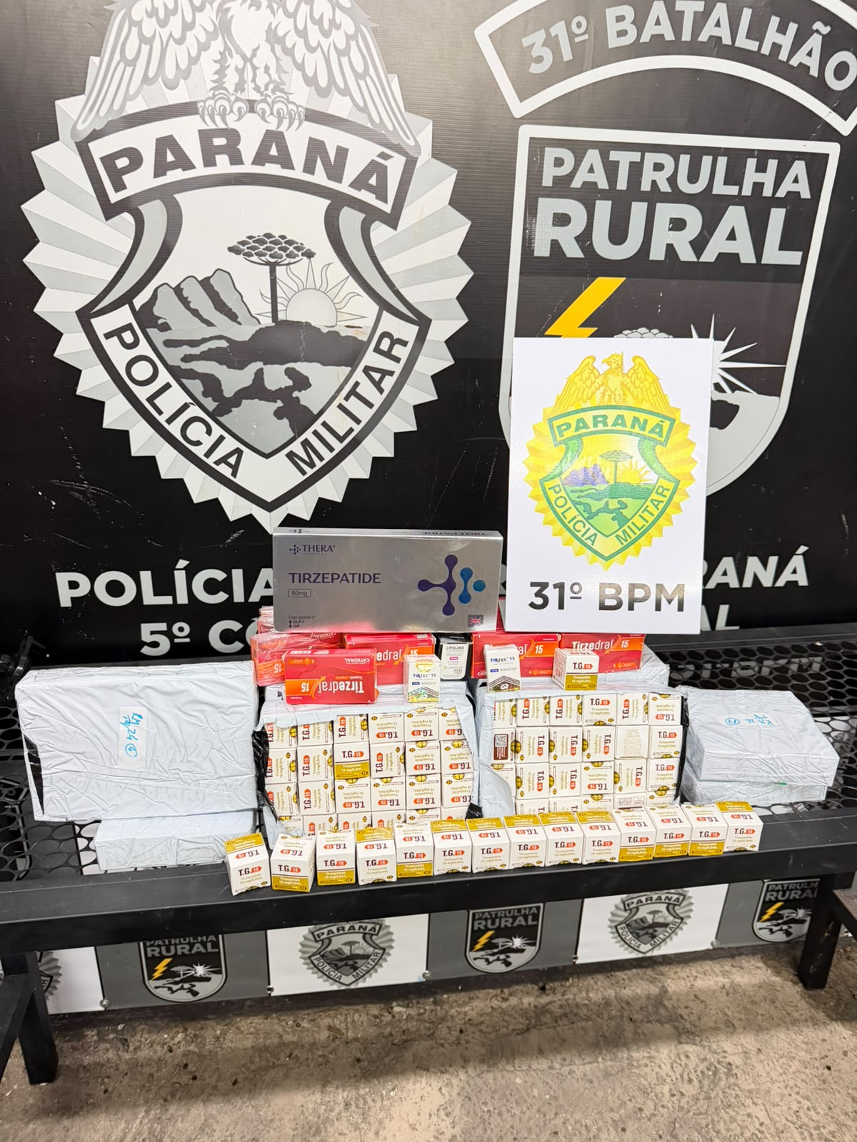 PM apreende mais de 300 caixas de tirzepatida em Corbélia