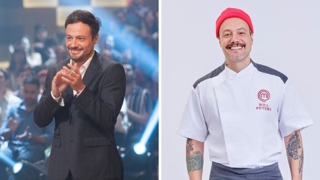 Will Peters na final do MasterChef Profissionais 2018 (à esquerda) e hoje (à direita)